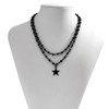 Clataly Gothic Black Star Necklace Dark Multilayer Cross Choker Necklace