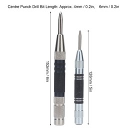 ANKROYU 2PCS Center Punch, Stainless Steel Center Hole Punch, High Accuracy Adjustable Center Punch, Wood Center Punch for Installing Furniture Maintaining Machinery