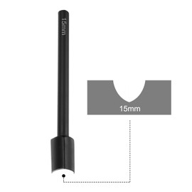 QUARKZMAN V-shaped leather punch, 15 mm, leather cutter, belt end cutter, carbon steel V-shape punch tool of strap, belt, wallet and bag