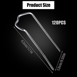 AIEX 120pcs 1.7 inch Floral Pins for Foam, Greening Boutonniere Pins Floral U-Pins Greening Pins for Flower Arrangements Floral Fern Pins with Storage Box for Straw Wreath Craft Project (Silver)