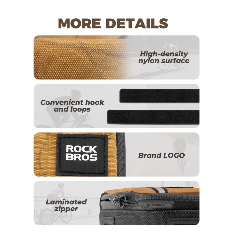 ROCKBROS Frame Bag for Brompton Folding Bike Frame Bag Bicycle