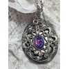 FANCY FOX BOUTIQUE DUELING DRAGONS BREATH LOCKET NECKLACE AMULET MEDIEVAL