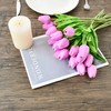 Mandy's 20pcs Lavender Flowers Artificial Tulip Silk Fake Flowers 13.5"