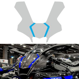 Awonderful Motorcycle Fairing head Stickers Decals-Motorcycle Vinyl Sticker Compatible with YAMAHA YZF R1 2020-2024 (Sky Blue)