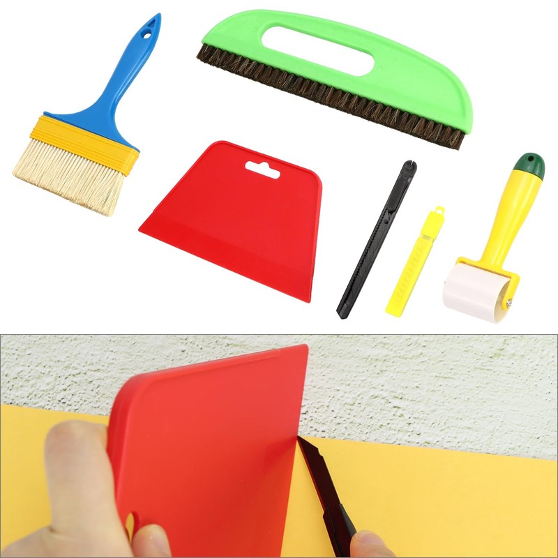 QWORK® Professional Wallpapering Tool Set for Wallpaper, Window Film, Vinyl