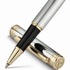 MCNTEIK Silver Chrome Rollerball Pen, Stunning Luxury Pen with Mesh