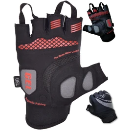 TheWhiteWater - Cycling Gloves - Multiuse Sports Top Premium Quality Synthetic Leather (XXL), Mesh Padded Gel Short - Fingerless Gloves Slip Resistance Gym Unisex Men/Women (Faux - XXL)