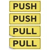 PATIKIL Push Pull Sticker Sign, 2 Pcs 6"x2.4" Self Adhesive