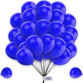 Blue Balloons - Plain Round Latex Balloons, 10 Inch, Pack of 15 for Birthday, Baby Shower, Engagement & Wedding Parties