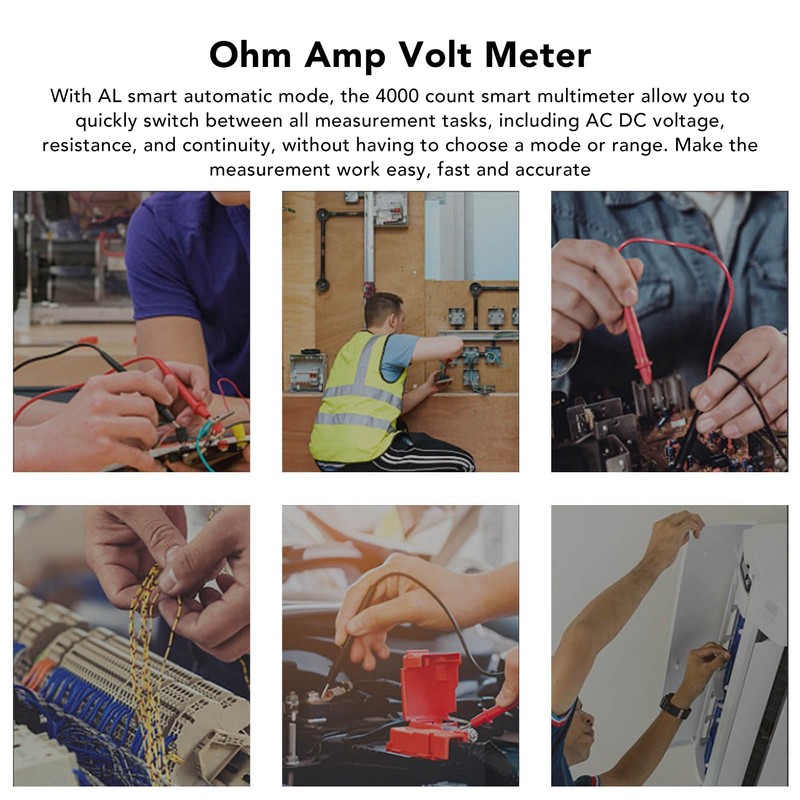 Auto Ranging Voltmeter Digital Multimeter Tester Ohm Amp Volt Meter