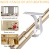 Aluminum Alloy Curtain Rod Bracket, Holder, Support - Mounted on