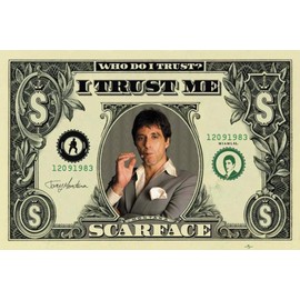 Posters: Scarface Poster - Dollar Bill (36 x 24 inches)