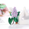 Lilac Flower Brooches Pin For Women Purple Clove Flower Enamel