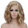 PORSMEER Women's Short Bob Curls Wig for Afro/Women/Girls Natural Middle