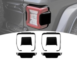 PDKLIN for Jeep JL Tail Light Cover Trim Panel for Jeep Wrangler JL JLU 2018-Present Black Exterior Accessories 6pcs