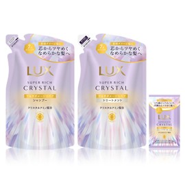 LUX Crystal Multi Damage Care Shampoo + Conditioner Refill Pair with Bonus Crystal Hair Oil