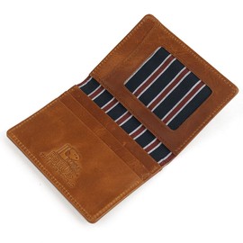 Peanuts 73119 Pass Case, Men's, Women's, Genuine Leather, Simple, Bi-fold, Compatible with IC Cards, Commuter Pass Holder, "HISTORIC ROUTE" Series (Navy), navy