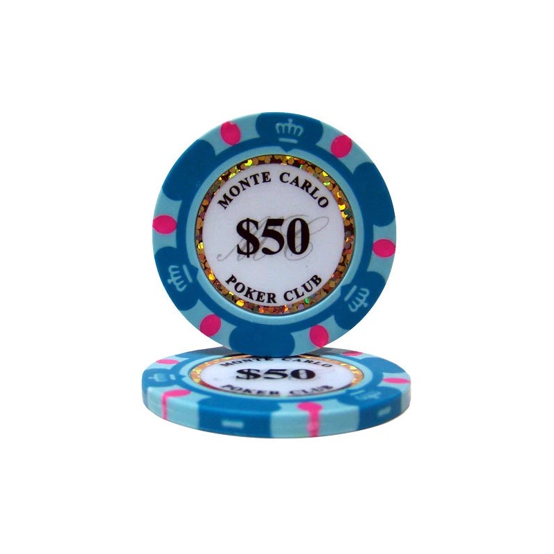 New Bulk Lot of 200 Monte Carlo Poker Chips -