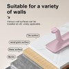 Self-Adhesive Wall Hooks, Pink, ABS Material, No-Hole Design, Waterproof Utility