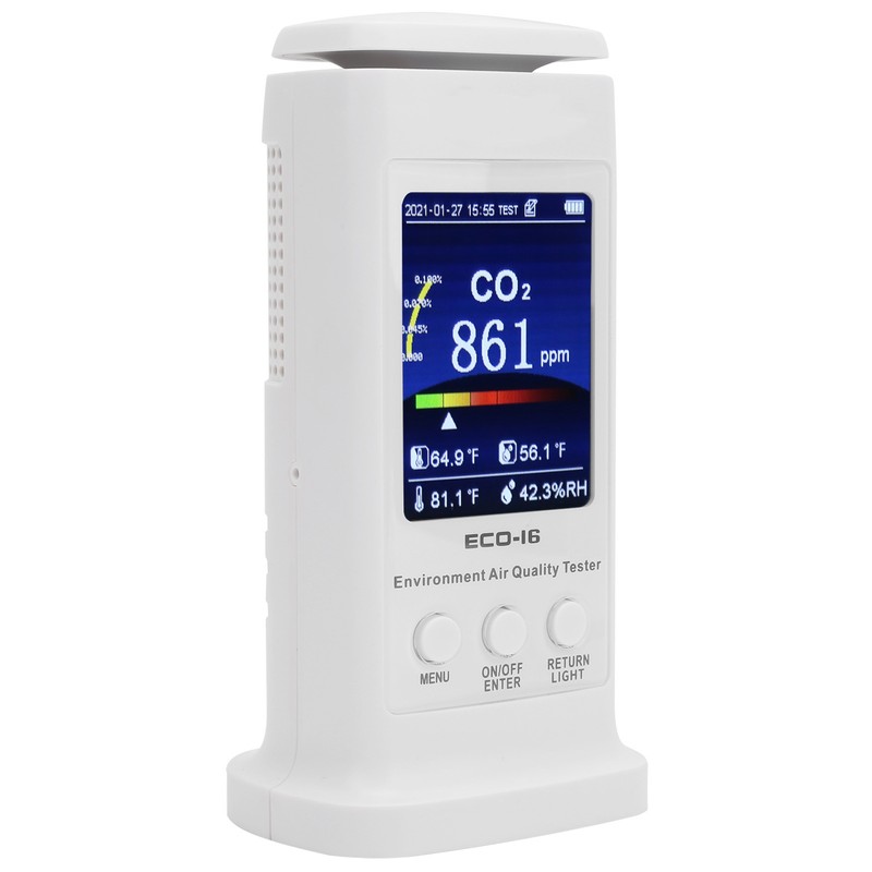 ECO-16 Color Screen CO2 Detector Air Quality Monitor Temperature Humidity