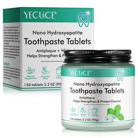 Yecuce Non Fluoride, Hydroxyapatite,Whitening Toothpaste -Freshens Breath, FightsPlaque-CocoMint Jasmine Neem, (60 Tablets) Oral - Specification: Nano Hydroxyapatite Toothpaste (150 tablets)