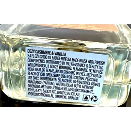 Tru Fragrance Cozy Cashmere & Vanilla Woman Perfume EDP Spray 3.4 Oz Jumbo Size