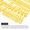 sourcing map Felt Board Letters, 680 Characters Yellow 3/4" Letters