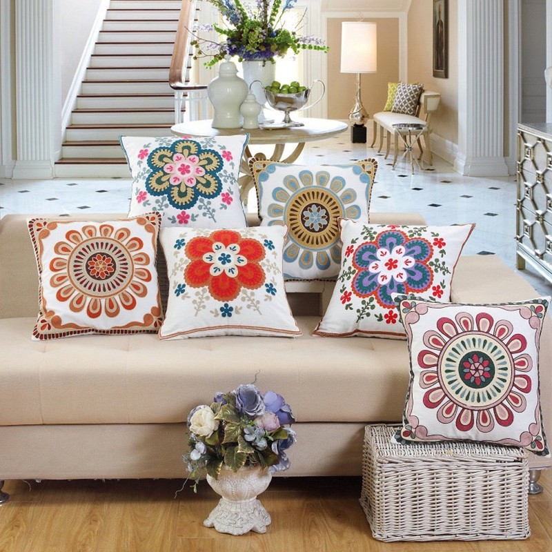 ZUODU Hand Made National Embroidery Bohemian Housewarming Car Home Decoration