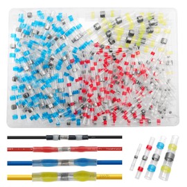 YIXISI 220 PCS Heat Shrink Butt Connectors Kits, Solder Seal Wire Connectors, Waterproof Heat Shrink Electrical Wire Butt Terminals, Waterproof Electrical Wire Terminals, 10-26 AWG