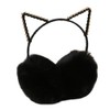 CHUANGLI Glitter Crystal Cat Ears Winter Earmuffs Warm Plush Ear
