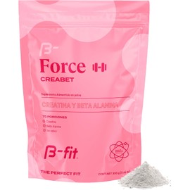 B-FIT Creabet - Creatina Monohidratada Pura en Polvo 300g, Sin Sabor, Pre Entreno, Pre Workout, Suplemento Deportivo