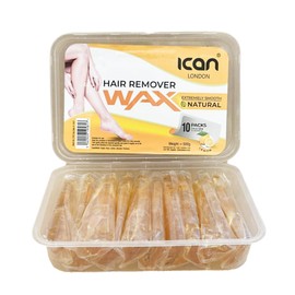 ican London Extremley Smooth Natural Hair Remover Warm Wax (10 x 50g packets, Lemon)