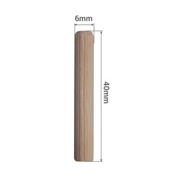 (Pack of 400) Wooden Dowels 6x40mm Solid Birch Wood Groove Plugs Beveled Pins for Furniture (400, 6x40mm)