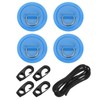 PATIKIL D-Ring Patch, 4 Pcs Stainless Steel D-Ring PVC Patch