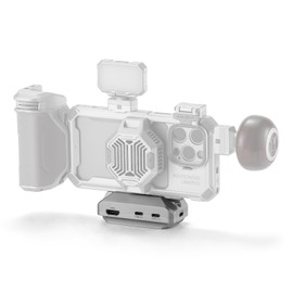 Tilta Khronos Quick Release USB-C Hub (Titanium White) - HDMI Ports | Audio Monitoring | Secure Arca Mount | Versatile High-Speed Performance for SSD Drive