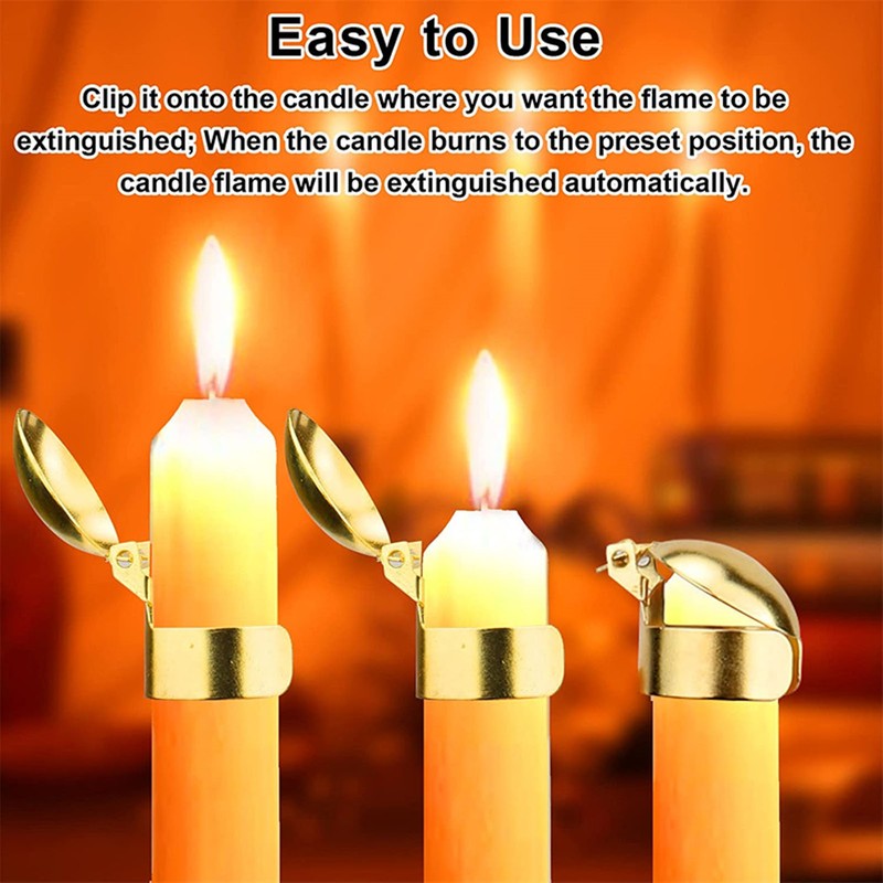 4PCS Automatic Candle Snuffer Ring Candle Wick Snuffer Stopper Stainless