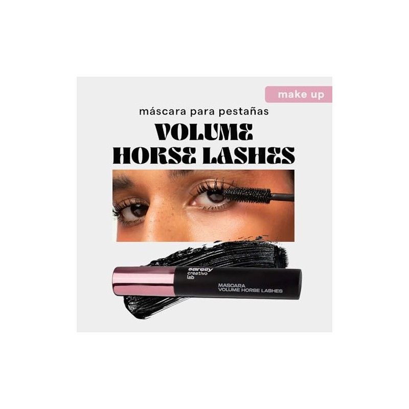 Sarelly Máscara waterproof HORSE LASHES BLACK Máscara de Pestañas Voluminizadora
