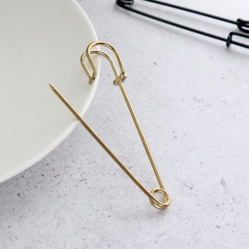 JewelVOX Brooch, Simple, Quilt Pin, Safety Pin, 2.8 inches (7.0