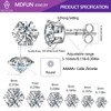 MDFUN 6 Pairs Stud Earrings Set for Women 18K White
