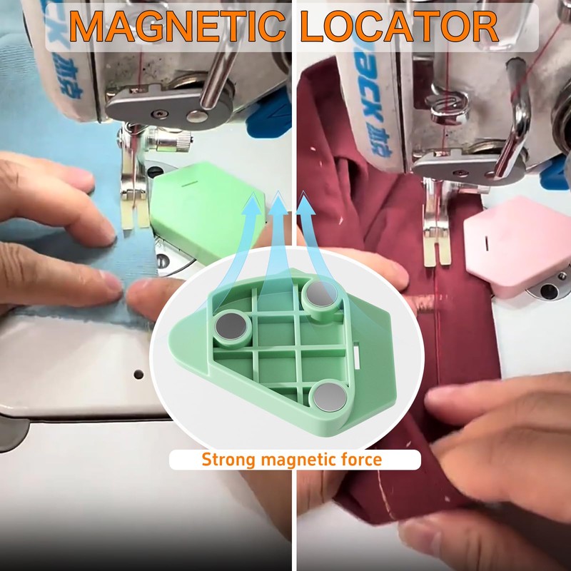3PCS Magnetic Seam Guides for Sewing Machine, Multifucntional Polygonal Hemmer