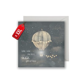 Sternenkind Card with Envelope - Sensitive Sympathy Card Condolence Card Dreamy Sympathy Card with Beautiful Message Infant Death Loss Child Miscarriage Condolence Funeral (XXL 22 x 22 cm)