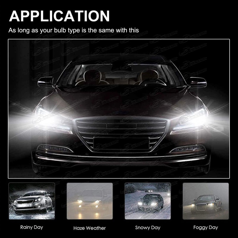 SHENKENUO H1 6000K White COB LED Headlight Bulbs Conversion Kit