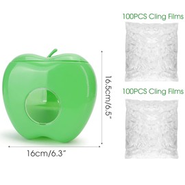 Pack of 200 Food Storage Bags with Dispenser Box, Storage Box for Cling Film, Elastic Food Storage Bags, Cling Film Box, for Vegetables, Fresh Protection, Home