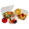 VEPATIM 50 Rectangular Cups Clear with Lid 250 ml (PET)