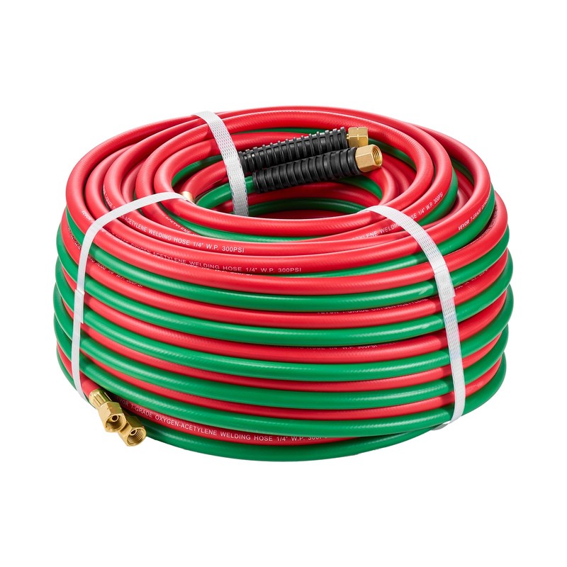 VEVOR Oxygen Acetylene Hose, 1/4-Inch x 100FT Oxy Acetylene Hose