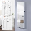 GISSAR Jewelry Organizer Full Length Mirror Jewelry Cabinet Standing/Wall/Hanging Door