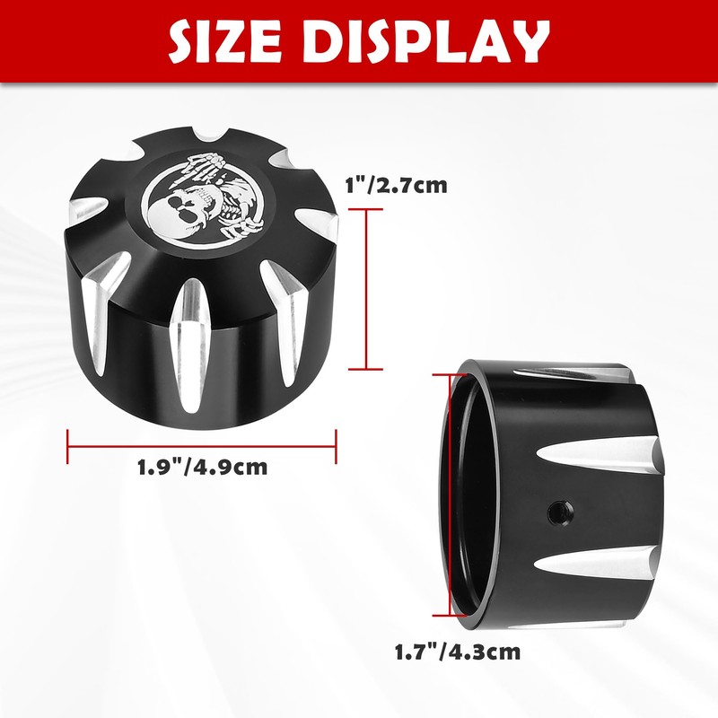 BAKAFOH Motorcycle Skull Rear Axle Nut Covers Fit for Can