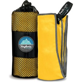 Youphoria Microfiber Travel Towel Fast Drying Lightweight - Quick Dry Towel for Camping, Beach, Backpacking, Hiking, & Sport