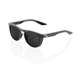 100% Slent Active Performance Light Sunglasses w/Rubber Temple Grip, Side Glare Shield (Soft Tact Cool Grey - Smoke Lens)