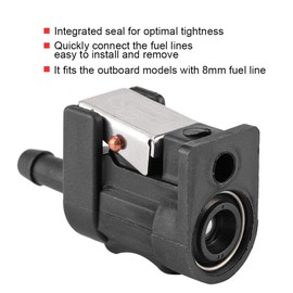 Fuel Line Connector Hose Coupling 2 Pieces 8 mm Fuel Hose Connector for Boat Engines 6E5-24305-06-00 for Fuel Line